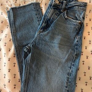 Zara Distressed Blue Denim Jeans
